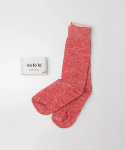 RoToTo Double Face Socks Red