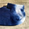 RoToTo Organic Cotton Tie Dye Ankle Socks Navy White
