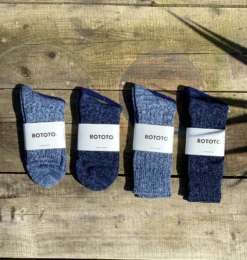 RoToTo Denim Tone Ankle Socks Ice Denim