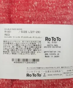 RoToTo Double Face Socks Red