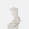 RoToTo Low Gauge Slub Crew Socks L. Gray
