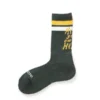 RoToTo H Y O H Hike Trek Crew Socks Dark Green Yellow White