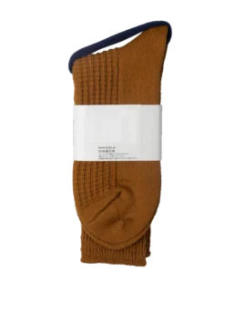 RoToTo Cotton Waffle Socks Rust