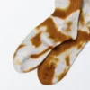 RoToTo Tie Dye Formal Crew Socks Light Brown/beige