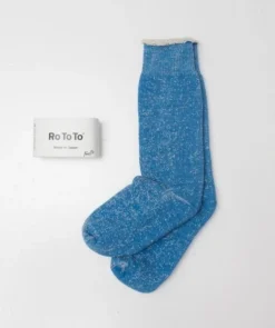 RoToTo Double Face Socks Blue
