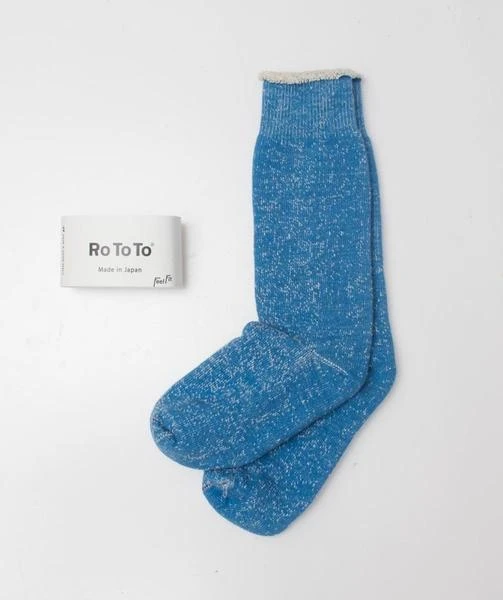 RoToTo Double Face Socks Blue 3 RoToTo Double Face Socks Blue
