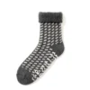 RoToTo Comfy Room Socks Birds Eye Charcoal 1 RoToTo Comfy Room Socks Birds Eye Charcoal
