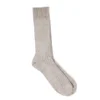 RoToTo Grey Linen Cotton Rib Socks R1010