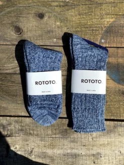 RoToTo Denim Tone Ankle Socks Ice Denim