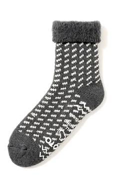 RoToTo Women's Comfy Room Socks Bird's Eye S