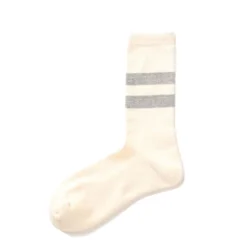 RoToTo Organic Cotton Special Trio Socks Ecru
