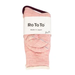 RoToTo Double Face Socks Light Pink