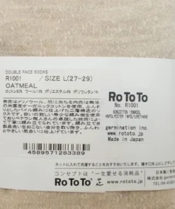 RoToTo Double Face Socks Oatmeal