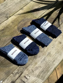 RoToTo Denim Tone Ankle Socks Ice Denim