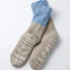 RoToTo Teasel Home Socks Sax & Dark Beige