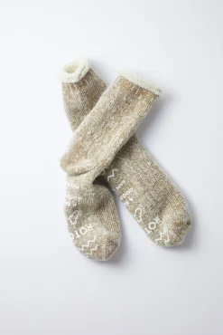 RoToTo Merino Home Socks Khaki & White S