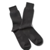 RoToTo Dark Grey Cotton Waffle Crew Socks