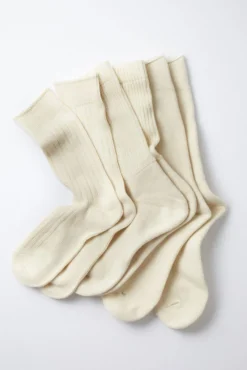 RoToTo Set of 3 Organic Daily Crew Socks