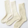 RoToTo Set of 3 Organic Daily Crew Socks
