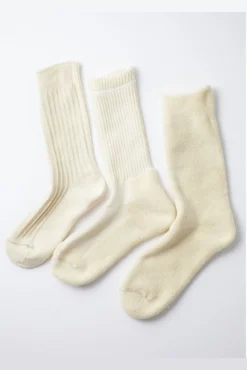 RoToTo Set of 3 Organic Daily Crew Socks
