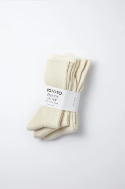 RoToTo Set of 3 Organic Daily Crew Socks