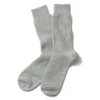 RoToTo Light Grey Cotton Waffle Crew Socks